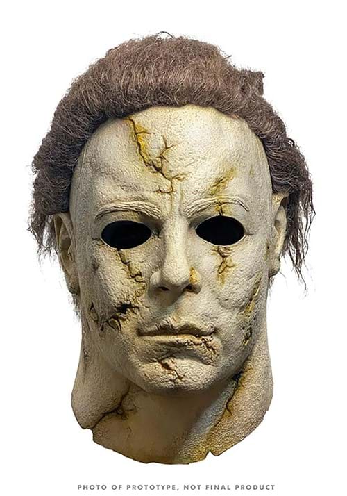 Halloween Rob Zombie Michael Myers Cracked Costume Mask for Adults - US 9875