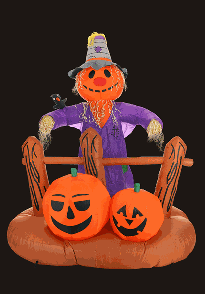 8FT Pumpkin Patch Scarecrow Inflatable Decoration - US 8221