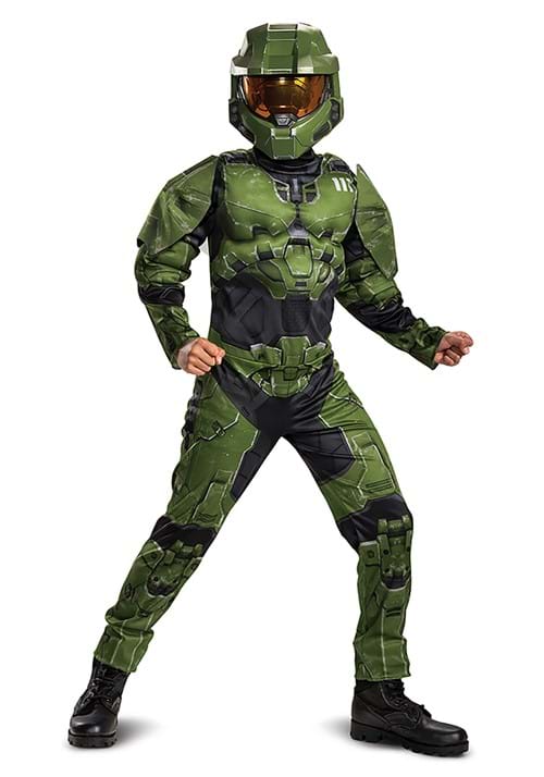 Halo Infinite Master Chief Muscle Costume for Kids - US 0787