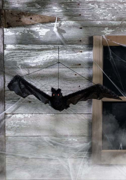19-Inch Hanging Fuzzy Bat Decoration - US 5358