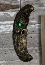 16-Inch Hanging Foam Moon with Green Light Up Eyes Decoration - US 4444