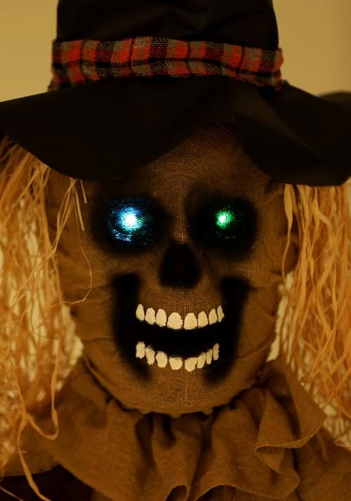 5.5FT Hanging Scarecrow with Color Changing LED Lights Prop Decoration - US 0321