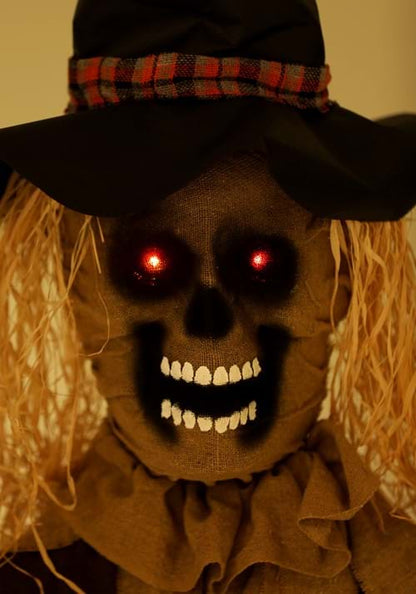 5.5FT Hanging Scarecrow with Color Changing LED Lights Prop Decoration - US 0321