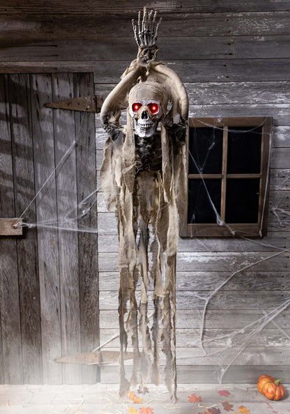 2.5FT Hanging Animated Skeleton Halloween Decoration - US 9628