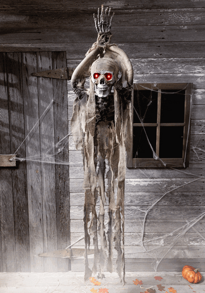 2.5FT Hanging Animated Skeleton Halloween Decoration - US 9628
