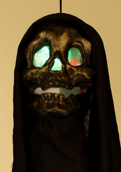 Hanging Color Changing LED Skull Halloween Decoration - US 5148