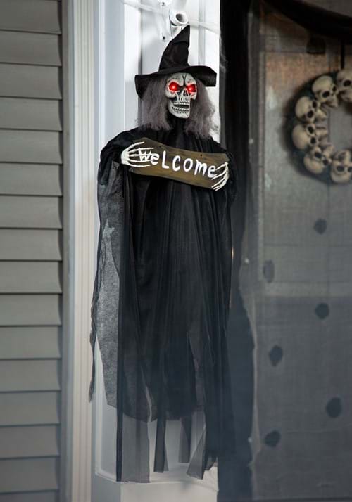 40-Inch Hanging Witch Welcome Prop Decoration - US 4451