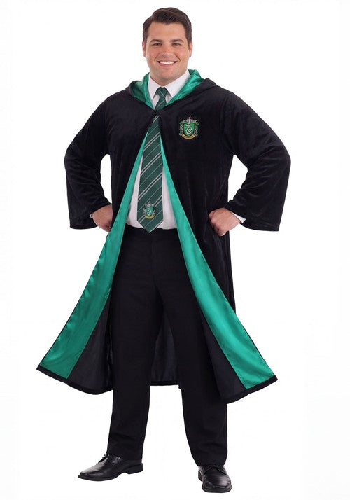 Plus Size Deluxe Harry Potter Slytherin Robe Costume for Adults - US 5372