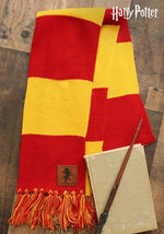 Gryffindor Patch Striped Harry Potter Scarf - US 6722