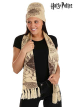 Harry Potter Marauders Map Knit Hat & Scarf Set - US 4565