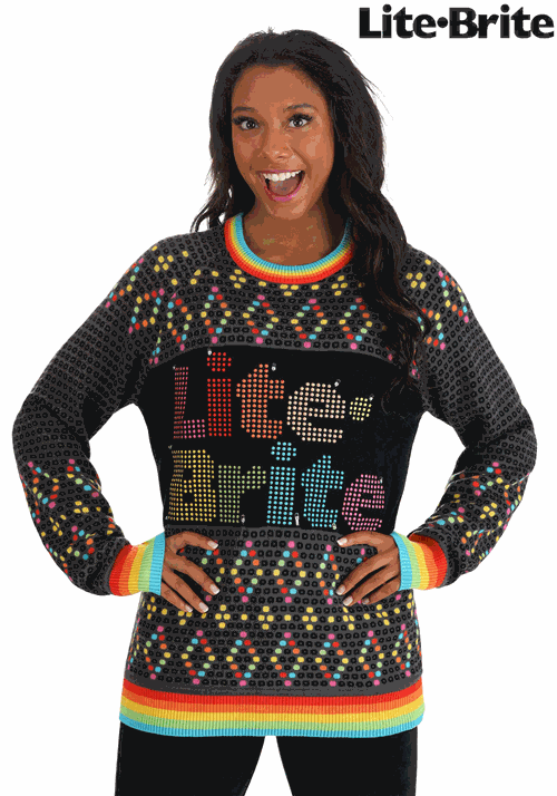 Adult Hasbro Lite Brite Christmas Sweater - US 5057