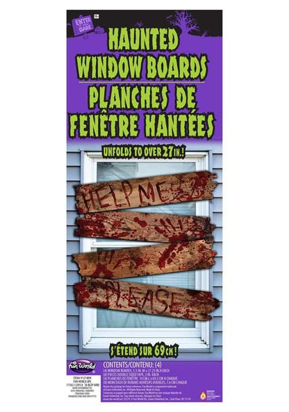 27-Inch Haunted Bloody "Help Me" Wooden Window Boards Decoration - US 1447