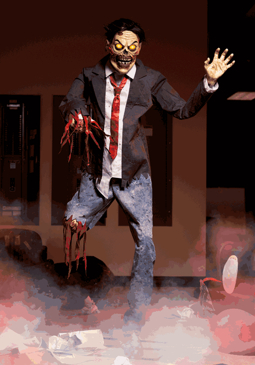 5.8FT Hopps the Dismembered Zombie Animatronic Halloween Decoration - US 4258
