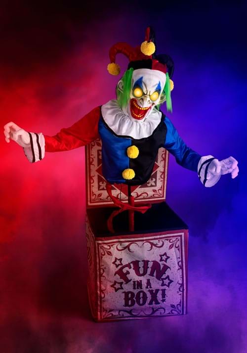 4FT Horrifying Jack in Box Animatronic Halloween Decoration - US 5710