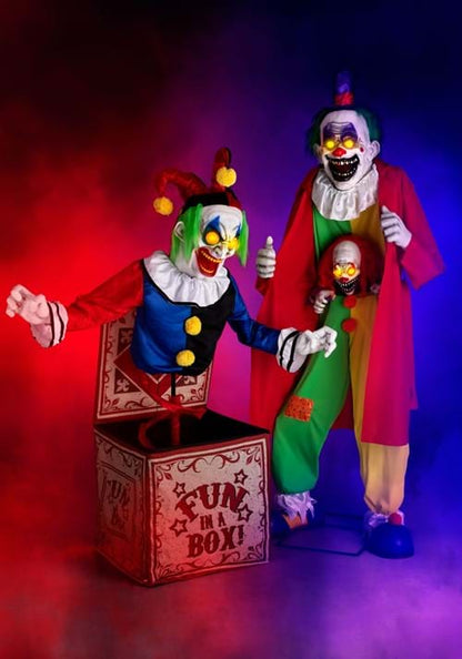 4FT Horrifying Jack in Box Animatronic Halloween Decoration - US 5710