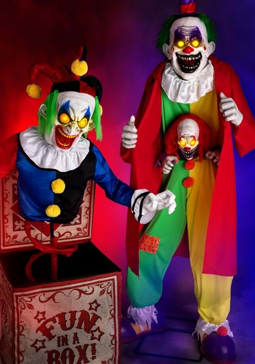 4FT Horrifying Jack in Box Animatronic Halloween Decoration - US 5710