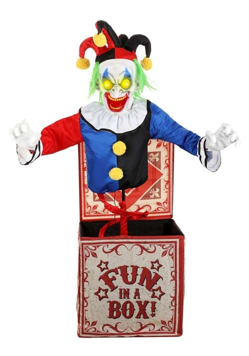 4FT Horrifying Jack in Box Animatronic Halloween Decoration - US 5710