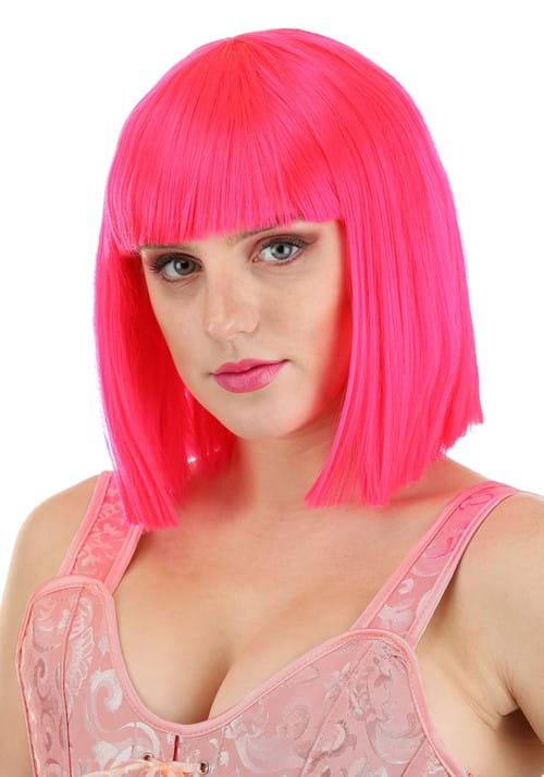 Hot Pink Bob Wig Accessory - US 2211