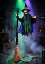 6FT Hovering Hortense Animatronic Witch Decoration - Scream Saver - US 7457