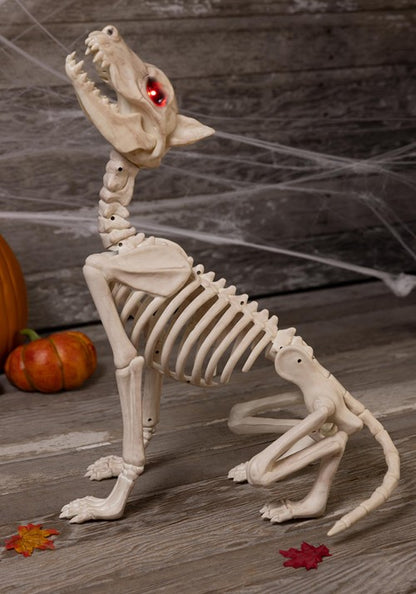 27-Inch Animated Howling Bonez Dog Skeleton Decoration - US 5549