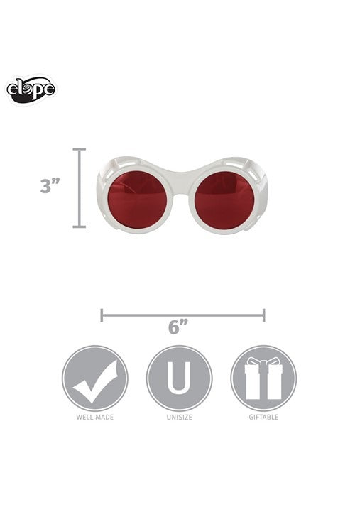 Adult White/Red Hyper Vision Goggles | Mad Scientist Accessories - US 7265