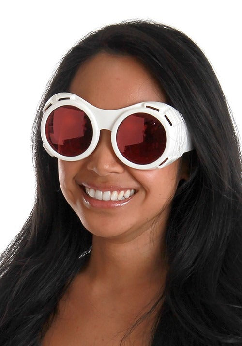 Adult White/Red Hyper Vision Goggles | Mad Scientist Accessories - US 7265