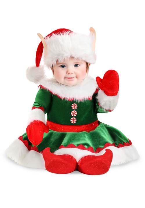 Girl's Christmas Elf Infant Costume - US 3865