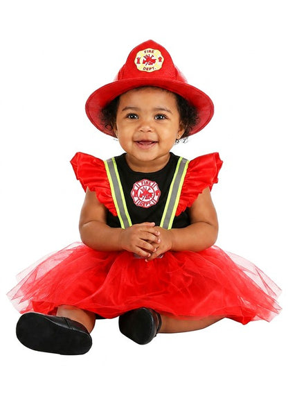 Frilly Firefighter Infant Costume Dress - US 0985