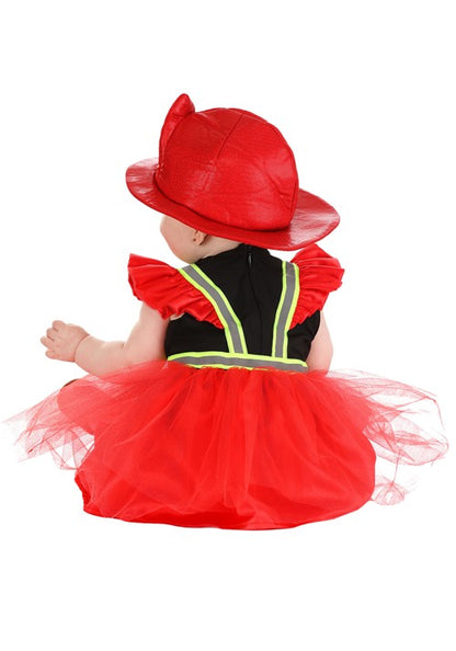 Frilly Firefighter Infant Costume Dress - US 0985