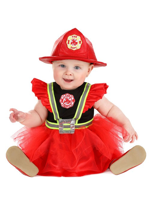 Frilly Firefighter Infant Costume Dress - US 0985