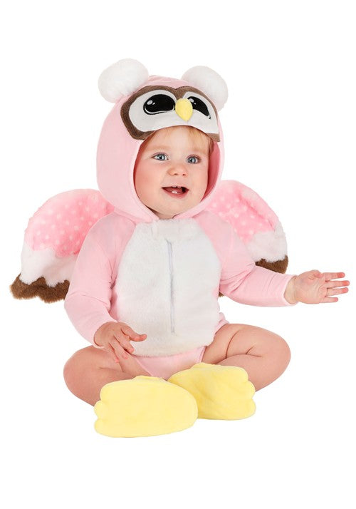 Fuzzy Pink Owl Infant Costume - US 5076
