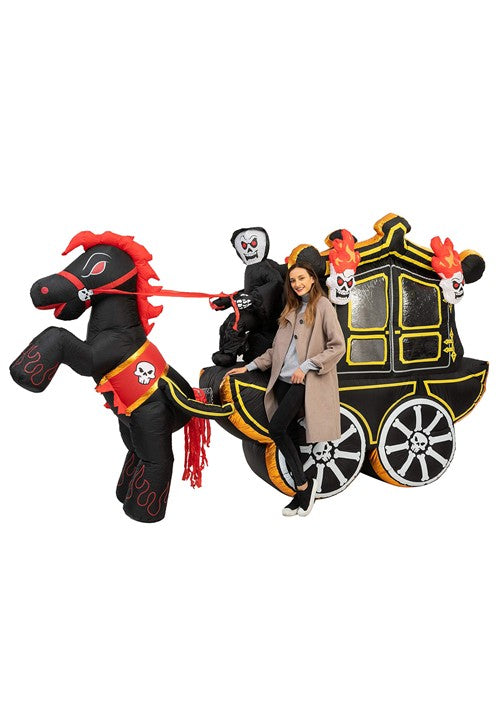 10FT Inflatable Halloween Carriage Prop Decoration - US 7302