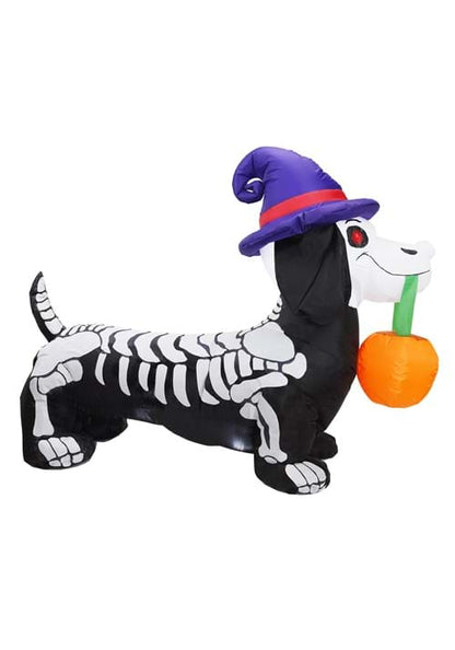 5FT Inflatable Wiener Dog Skeleton Prop Decoration - US 7695