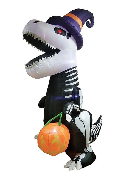 8FT Inflatable Skeleton T-Rex Halloween Decoration - US 6415