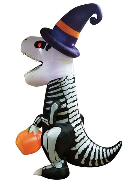 8FT Inflatable Skeleton T-Rex Halloween Decoration - US 6415