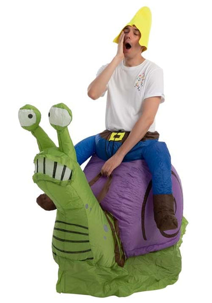 Inflatable Grumpy Snail Ride-On Costume for Adults - US 8299