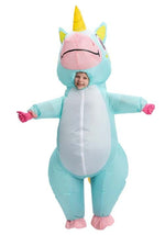 Kid's Inflatable Blue Unicorn Costume - US 3285
