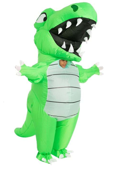 Inflatable Green Dino Costume for Kids - US 8051