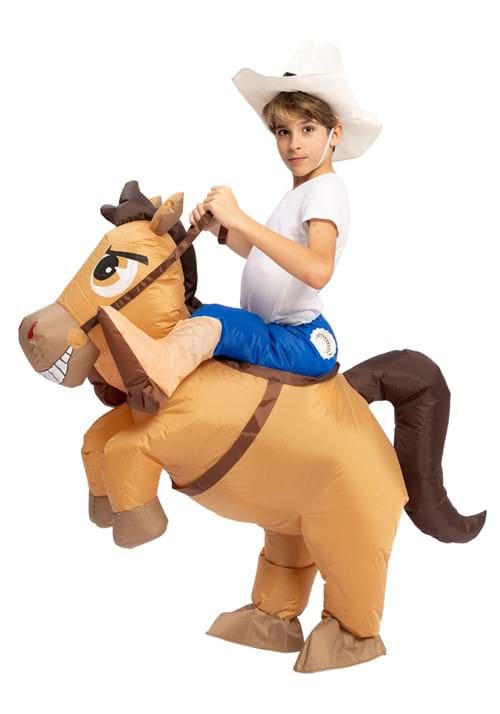 Inflatable Horse Ride-On Costume for Kids - US 7987