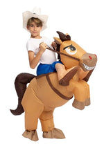 Inflatable Horse Ride-On Costume for Kids - US 7987