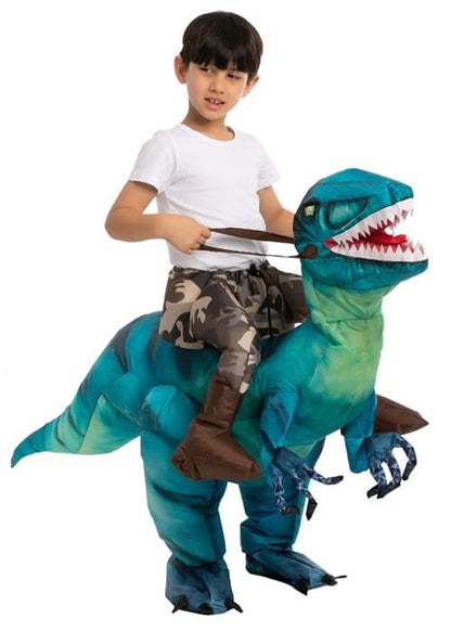 Inflatable Raptor Ride-On Costume for Children - US 7100