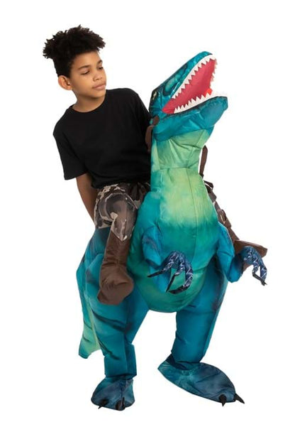 Inflatable Raptor Ride-On Costume for Children - US 7100