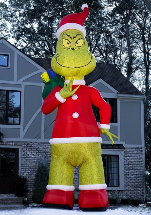 25 Foot Colossal Inflatable Santa Grinch Christmas Decoration - US 2571
