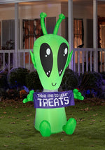 7FT Inflatable Green Alien with Banner Decoration - US 2753