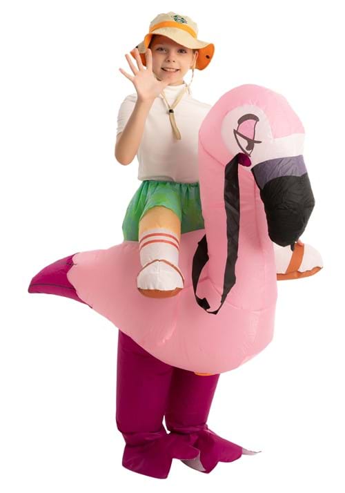 Kid's Inflatable Flamingo Ride-On Costume - US 8111