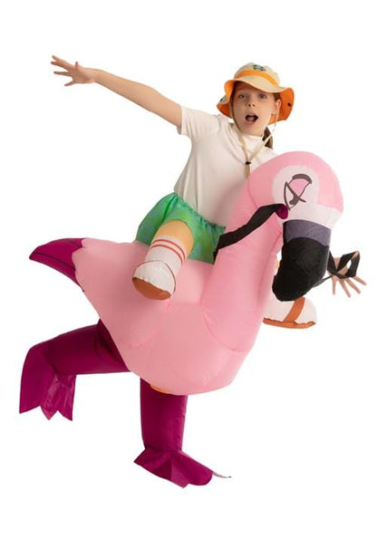 Kid's Inflatable Flamingo Ride-On Costume - US 8111