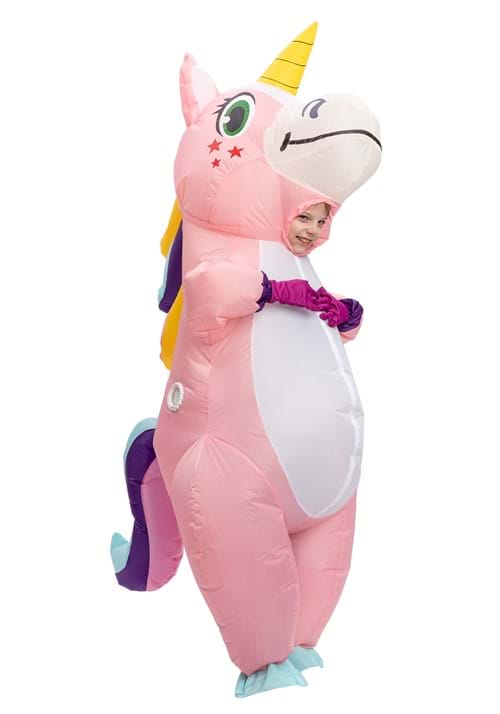 Kid's Inflatable Pink Unicorn Costume - US 7584