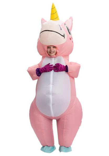 Kid's Inflatable Pink Unicorn Costume - US 7584