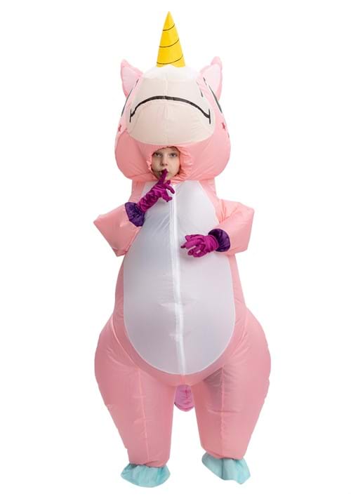 Kid's Inflatable Pink Unicorn Costume - US 7584