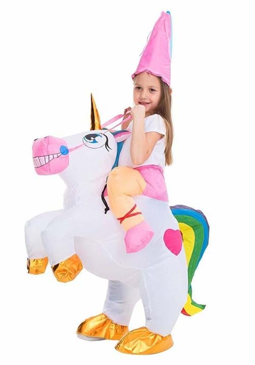 Inflatable Unicorn Ride-On Costume for Kids - US 6857